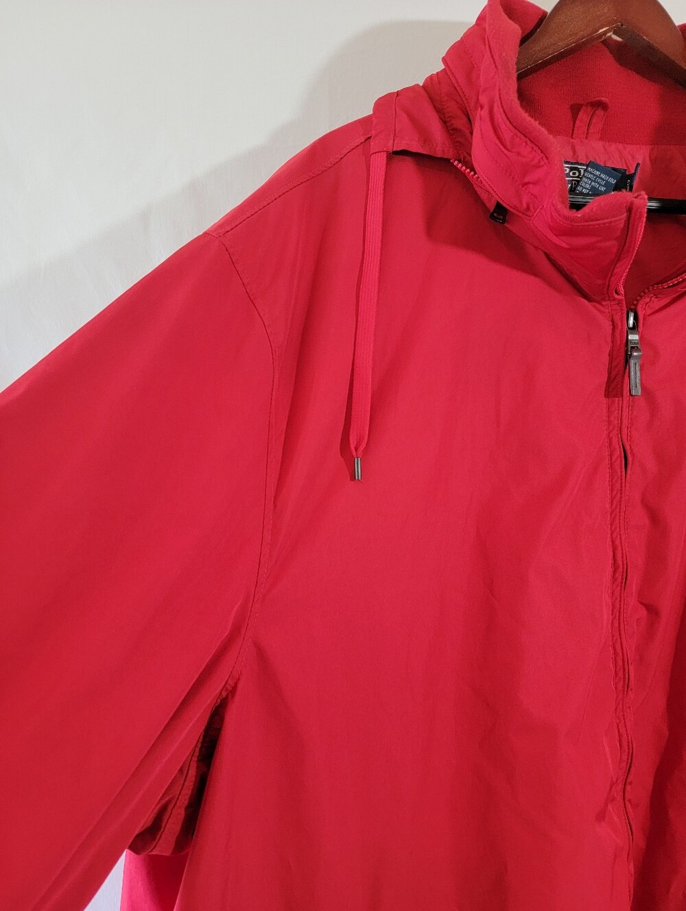 POLO Ralph Lauren Red Full-Zip Windbreaker Jacket Sz 4XLT Inner Pocket Outdoor - Picture 5 of 13